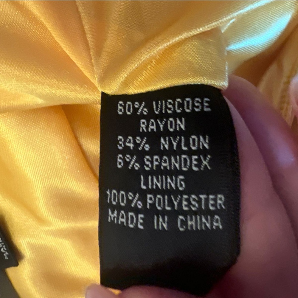 Aidan Mattox Bandage bright Yellow mini Dress size 8 - Picture 8 of 9